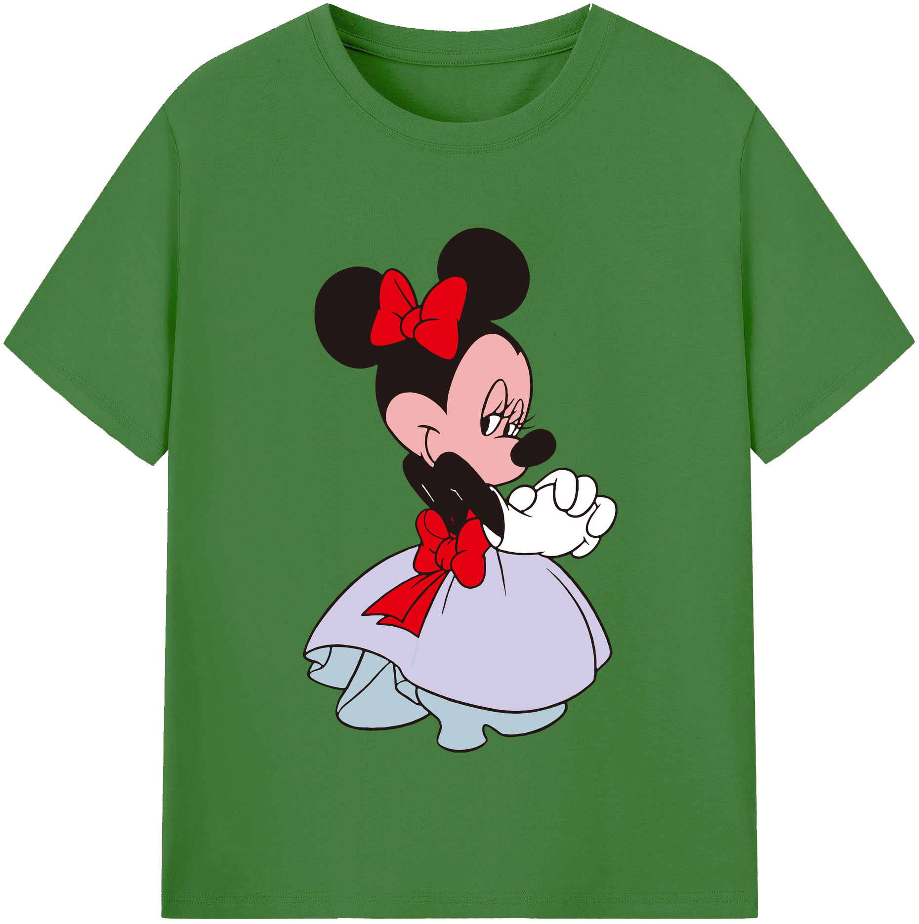 （画像用） ミッキーマウス Mickey Mouse レディースカジュアルプリントTシャツ（綿100％）
